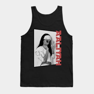 aaliyah B/W Tank Top